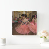Bailarinas en una gran sala de estilo rocóco スクエア壁時計 (ホーム)