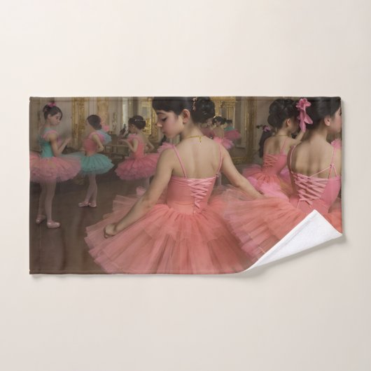 Bailarinas en una gran sala de estilo rocóco バスタオルセット (ハンドタオル)