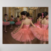 Bailarinas en una gran sala de estilo rocóco ポスター (正面)