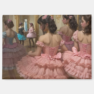 Bailarinas en una gran sala de estilo rocóco マグネット