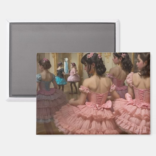 Bailarinas en una gran sala de estilo rocóco マグネット (正面/裏面)