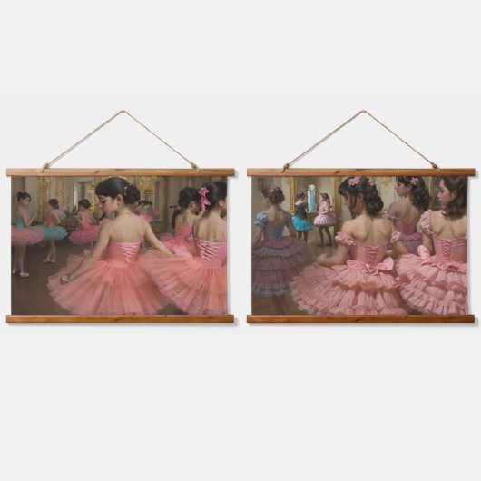 Bailarinas en una gran sala de estilo rocóco 吊り下げ型タペストリー (ダブル)