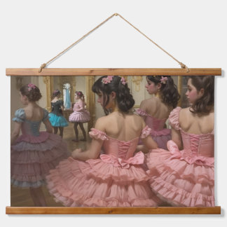 Bailarinas en una gran sala de estilo rocóco 吊り下げ型タペストリー