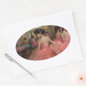 Bailarinas en una gran sala de estilo rocóco 楕円形シール (封筒)