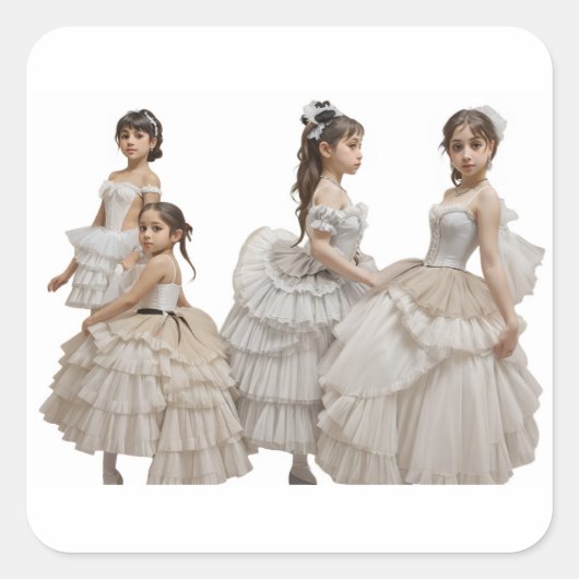 Bailarinas románticas スクエアシール (正面)