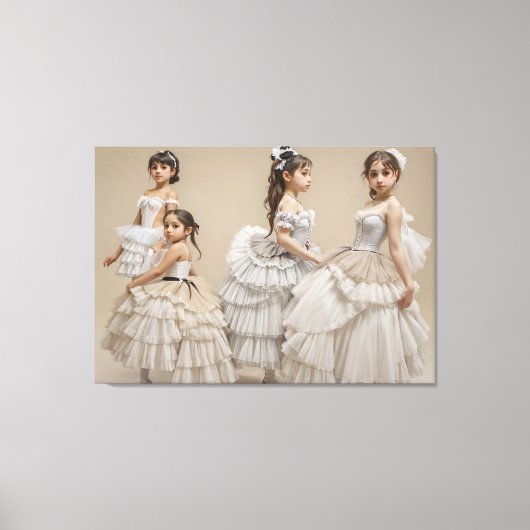 Bailarinas románticas lienzo キャンバスプリント (正面)