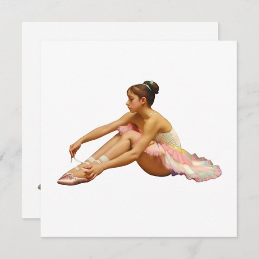 Bailarinas sentadas Tarjeta plana (正面/裏面)