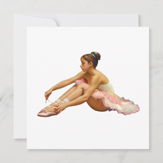 Bailarinas sentadas Tarjeta plana (正面)