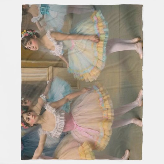 Bailarines detrás del escenario Postcard フリースブランケット (正面)