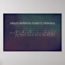 Bailey-Borwein-Plouffe Pi Formula – 数学ポスター