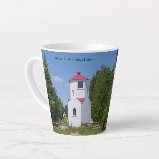 Baileys Harbor Range Lights latte mug カフェラテマグ (左アングル)
