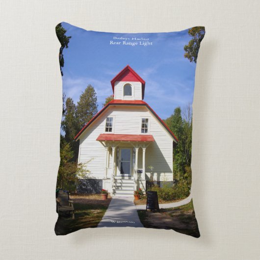 Baileys Harbor Rear Range Light Accent Pillow アクセントクッション (裏面(縦))