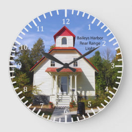 Baileys Harbor Rear Range Light clock ラージ壁時計