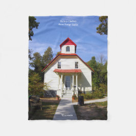 Baileys Harbor Rear Range Light fleece blanket フリースブランケット