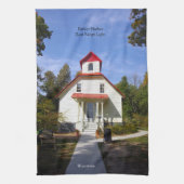 Baileys Harbor Rear Range Light kitchen towel キッチンタオル (縦)