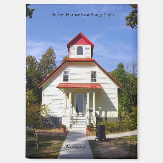 Baileys Harbor Rear Range Light magnet マグネット (正面)