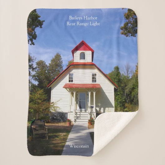 Baileys Harbor Rear Range Light sherpa blanket シェルパブランケット (正面)