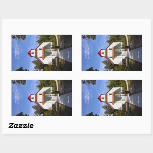 Baileys Harbor Rear Range Light sticker 長方形シール (シート)