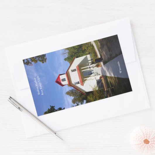 Baileys Harbor Rear Range Light sticker 長方形シール (封筒)