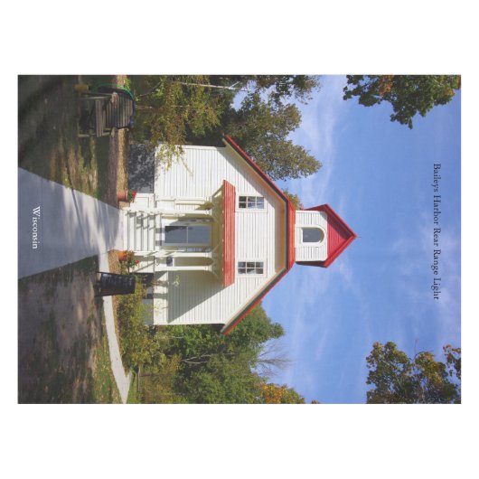 Baileys Harbor Rear Range Light tablecloth テーブルクロス (正面(横))