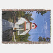 Baileys Harbor Rear Range Light throw blanket スローブランケット (正面)