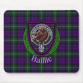Baillie Scottish Clan Tartan and Crest  マウスパッド