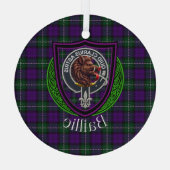 Baillie Scottish Clan Tartan & Crest ガラスオーナメント (裏面)