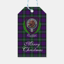Baillie Scottish Clan Tartan & Crest ギフトタグ