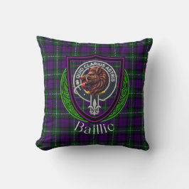 Baillie Scottish Clan Tartan & Crest クッション