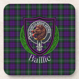 Baillie Scottish Clan Tartan & Crest コースター
