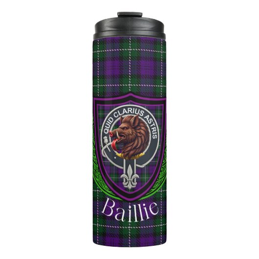Baillie Scottish Clan Tartan & Crest タンブラー (正面)