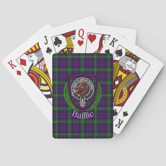 Baillie Scottish Clan Tartan & Crest トランプ (裏面)
