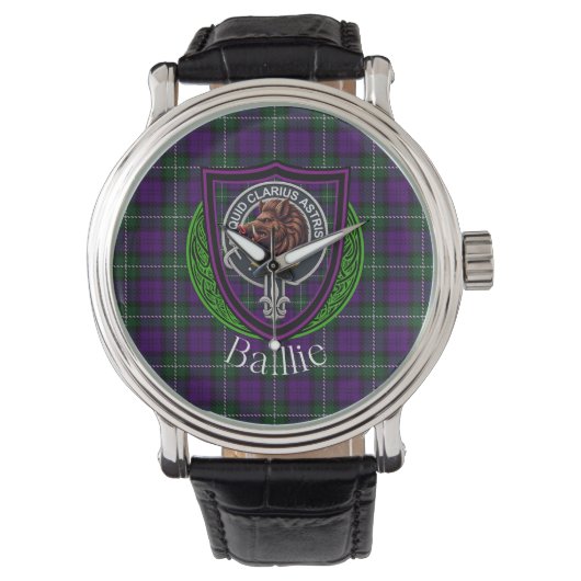 Baillie Scottish Clan Tartan & Crest 腕時計 (正面)