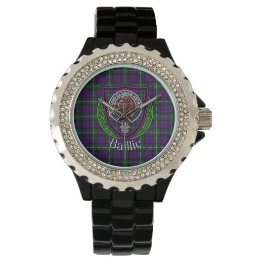Baillie Scottish Clan Tartan & Crest 腕時計 (正面)