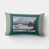 Bainbridgeの島はポスター芸術のレトロスタイルを作りました ランバークッション (裏面)