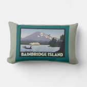 Bainbridgeの島はポスター芸術のレトロスタイルを作りました ランバークッション (正面)