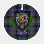 Baird Scottish Clan Tartan & Crest ガラスオーナメント (裏面)