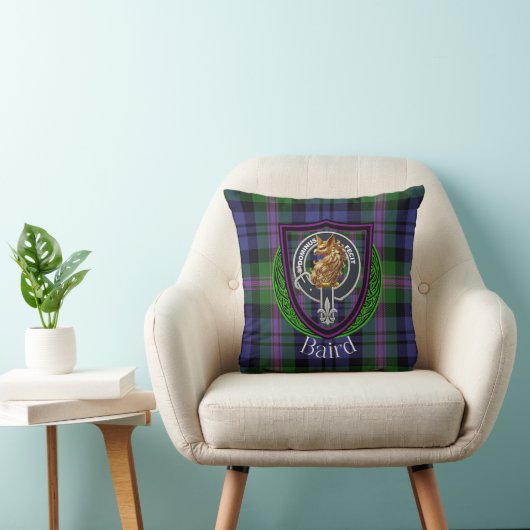 Baird Scottish Clan Tartan & Crest クッション (椅子)