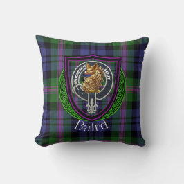Baird Scottish Clan Tartan & Crest クッション