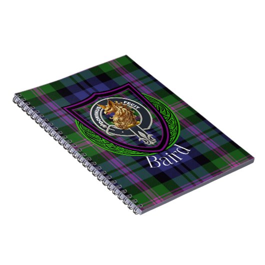 Baird Scottish Clan Tartan & Crest ノートブック (右側)