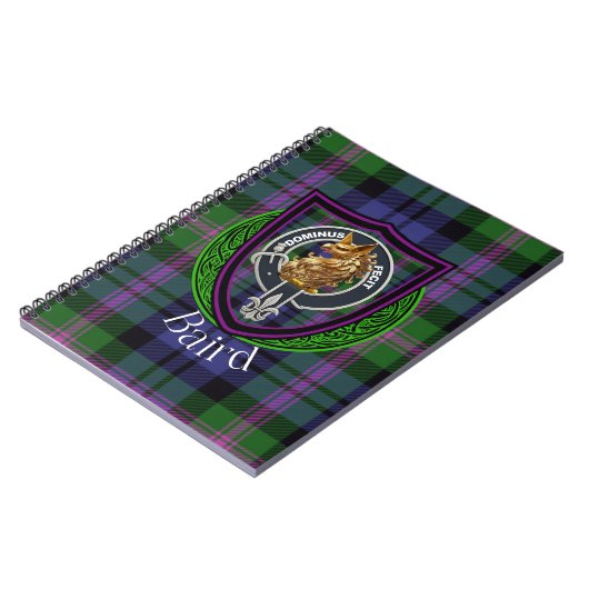 Baird Scottish Clan Tartan & Crest ノートブック (左側)