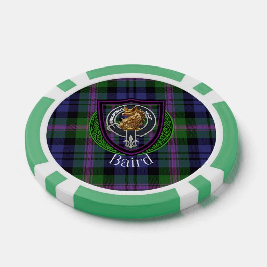 Baird Scottish Clan Tartan & Crest ポーカーチップ (シングル)