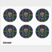 Baird Scottish Clan Tartan & Crest ラウンドシール (シート)