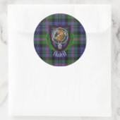 Baird Scottish Clan Tartan & Crest ラウンドシール (バッグ)
