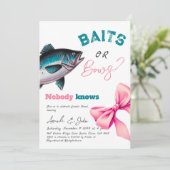 BaitsまたはBows BlueまたはPink魚釣り性別の表示 招待状 (スタンド正面)