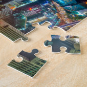 BaiyokeタワーIIからの夜のバンコク上の眺め ジグソーパズル (側面)