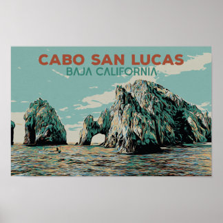 Baja California Cabo San Lucas，メキシコポストカード ポスター