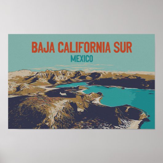 Baja California Sur lanscape，メキシコポストカード ポスター (正面)
