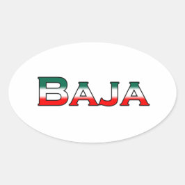 Baja Mexico (文字ロゴ) 楕円形シール