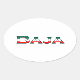 Baja Mexico (文字ロゴ) 楕円形シール